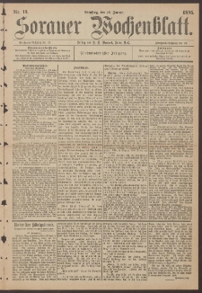 Sorauer Wochenblatt, Nr. 18. (22. Januar 1895)