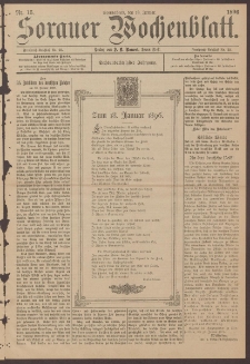 Sorauer Wochenblatt, Nr. 15. (18. Januar 1896)