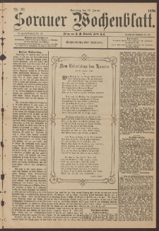 Sorauer Wochenblatt, Nr. 22. (26. Januar 1896)