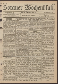 Sorauer Wochenblatt, Nr. 27. (1. Februar 1896)
