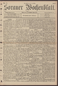 Sorauer Wochenblatt, Nr. 64. (16. M&auml;rz 1895)