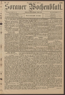 Sorauer Wochenblatt, Nr. 49. (27. Februar 1896)