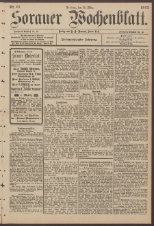 Sorauer Wochenblatt, Nr. 69. (22. März 1895)