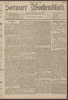 Sorauer Wochenblatt, Nr. 72. (26. März 1895)