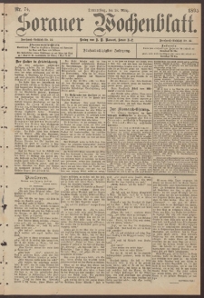 Sorauer Wochenblatt, Nr. 74. (28. März 1895)