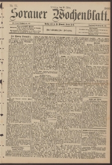 Sorauer Wochenblatt, Nr. 75. (29. März 1895)