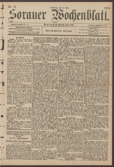 Sorauer Wochenblatt, Nr. 78. (2 April 1895)