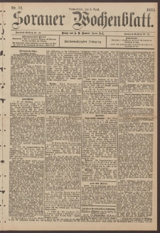 Sorauer Wochenblatt, Nr. 82. (6 April 1895)