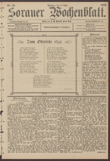 Sorauer Wochenblatt, Nr. 88. (14. April 1895)