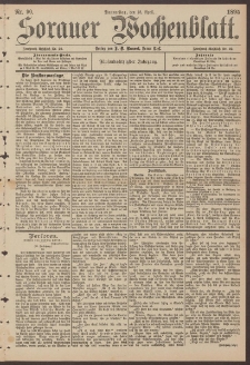 Sorauer Wochenblatt, Nr. 90. (18. April 1895)