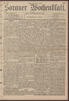 Sorauer Wochenblatt, Nr. 92. (20. April 1895)