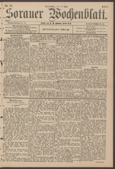 Sorauer Wochenblatt, Nr. 96. (25. April 1895)