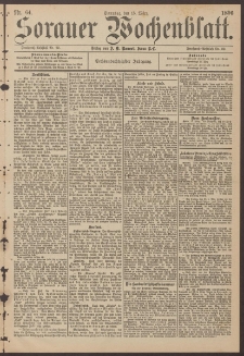 Sorauer Wochenblatt, Nr. 64. (15. März 1896)