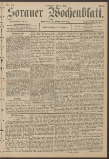 Sorauer Wochenblatt, Nr. 98. (27. April 1895)