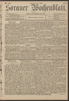 Sorauer Wochenblatt, Nr. 102. (2. Mai 1895)