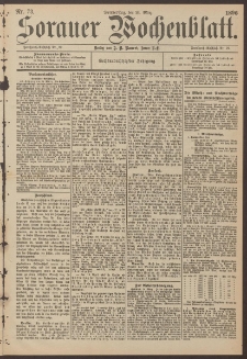 Sorauer Wochenblatt, Nr. 73. (26. März 1896)
