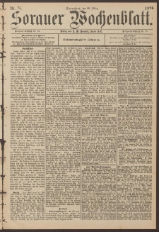 Sorauer Wochenblatt, Nr. 75. (28. M&auml;rz 1896)