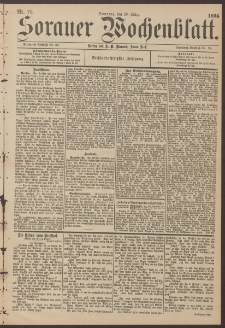 Sorauer Wochenblatt, Nr. 76. (29. März 1896)