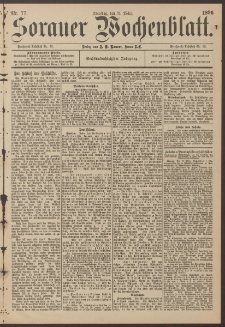 Sorauer Wochenblatt, Nr. 77. (31. M&auml;rz 1896)