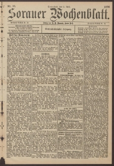 Sorauer Wochenblatt, Nr. 85. (11. April 1896)