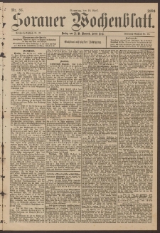 Sorauer Wochenblatt, Nr. 86. (12. April 1896)