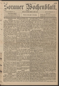 Sorauer Wochenblatt, Nr. 87. (14. April 1896)