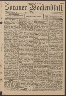 Sorauer Wochenblatt, Nr. 91. (18. April 1896)