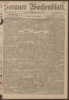 Sorauer Wochenblatt, Nr. 92. (19. April 1896)
