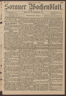 Sorauer Wochenblatt, No. 97. (25. April 1896)