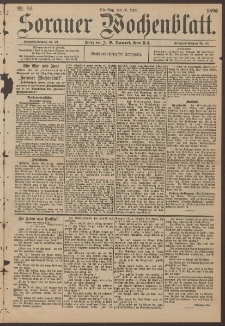 Sorauer Wochenblatt, No. 99. (28. April 1896)