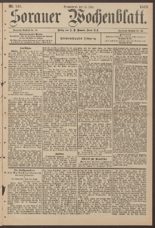 Sorauer Wochenblatt, Nr. 143. (22. Juni 1895)