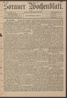 Sorauer Wochenblatt, Nr. 145. (25. Juni 1895)