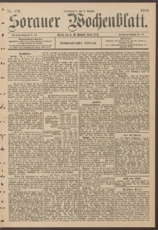 Sorauer Wochenblatt, Nr. 179. (3. Augusti 1895)