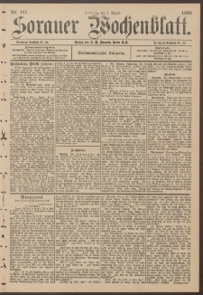 Sorauer Wochenblatt, Nr. 181. (6. August 1895)