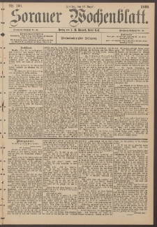Sorauer Wochenblatt, Nr. 190. (16. August 1895)