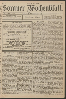 Sorauer Wochenblatt, Nr. 2. (3. Januar 1897)