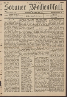Sorauer Wochenblatt, Nr. 195. (22. August 1895)