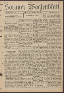 Sorauer Wochenblatt, Nr. 3. (5. Januar 1897)