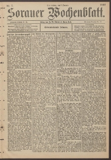 Sorauer Wochenblatt, Nr. 5. (7. Januar 1897)