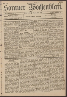 Sorauer Wochenblatt, Nr. 199. (27. August 1895)