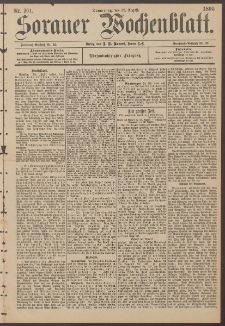 Sorauer Wochenblatt, Nr. 201. (29. August 1895)