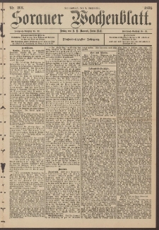 Sorauer Wochenblatt, Nr. 208. (7. September 1895)