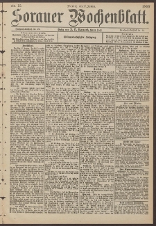 Sorauer Wochenblatt, Nr. 15. (19. Januar 1897)