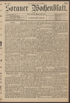 Sorauer Wochenblatt, Nr. 214. (14. September 1895)