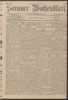 Sorauer Wochenblatt, Nr. 215. (15. September 1895)