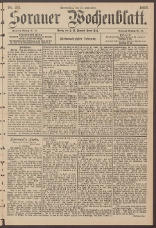 Sorauer Wochenblatt, Nr. 224. (26. September 1895)