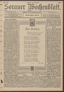 Sorauer Wochenblatt, Nr. 22. (27. Januar 1897)