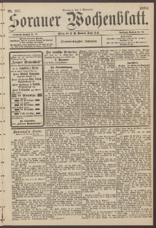 Sorauer Wochenblatt, Nr. 257. (3. November 1895)