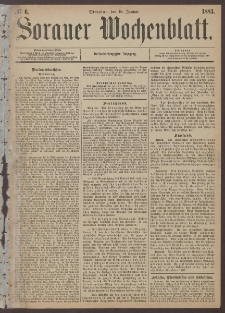 Sorauer Wochenblatt, No. 6. (16. Januar 1883)
