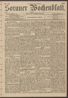 Sorauer Wochenblatt, Nr. 288. (11. Dezember 1895)